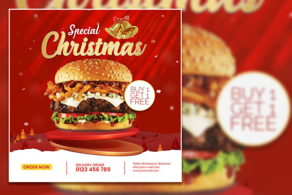Christmas Food Menu Social Media Post