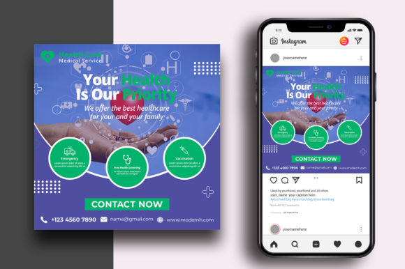 Elevate Your Healthcare Branding with a Clean Social Media Template