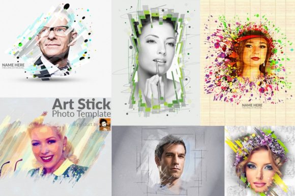 Transform Photos with Art Stick Photo Template